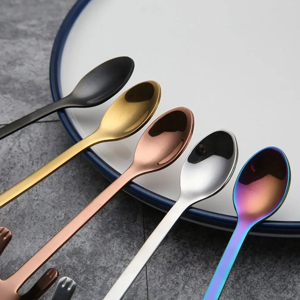 1pcs Cute Cat Spoons Long Handle Hanging Spoon Coffee Milk Stainless Steel Spoon Flatware Kitchen Tools for Kids Gifts
1pcs Cute Cat Spoons Long Handle Hanging Spoon Coffee Milk Stainless Steel Spoon Flatware Kitchen Tools for Kids Gifts