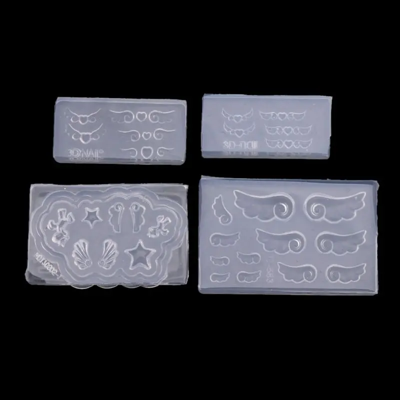 4Pcs DIY Mini Heart Wings Resin Earrings Pendant Mold Nail Art Template Silicone Mould Jewelry Making Tools Art Craft
4Pcs DIY Mini Heart Wings Resin Earrings Pendant Mold Nail Art Template Silicone Mould Jewelry Making Tools Art Craft