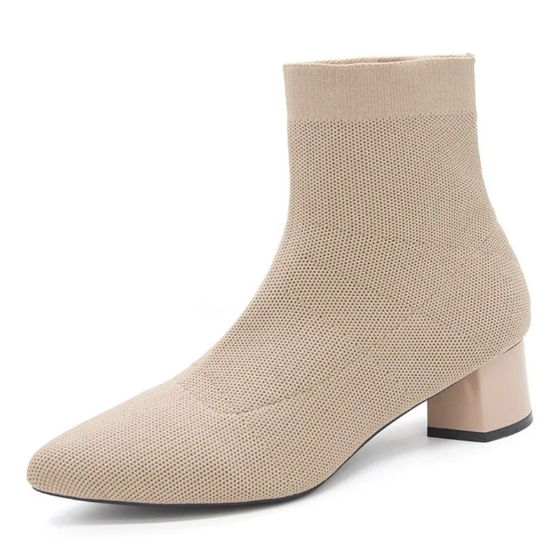 Short Boots Women Pointed Toe Knitted Stretch Boots Women Shoes Stiefel Damen Botas De Invierno Mujer 2021 Women's Winter Boots
Short Boots Women Pointed Toe Knitted Stretch Boots Women Shoes Stiefel Damen Botas De Invierno Mujer 2021 Women's Winter Boots