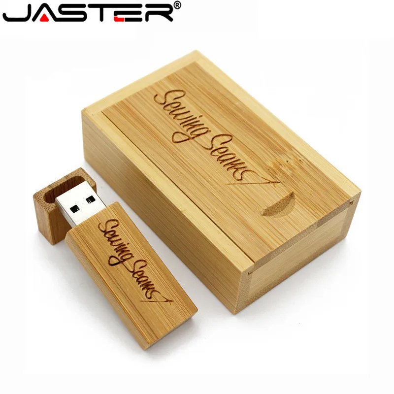 Деревянный бамбуковый usb-накопитель JASTER USB2.0 с коробкой usb-флеш-накопитель личный