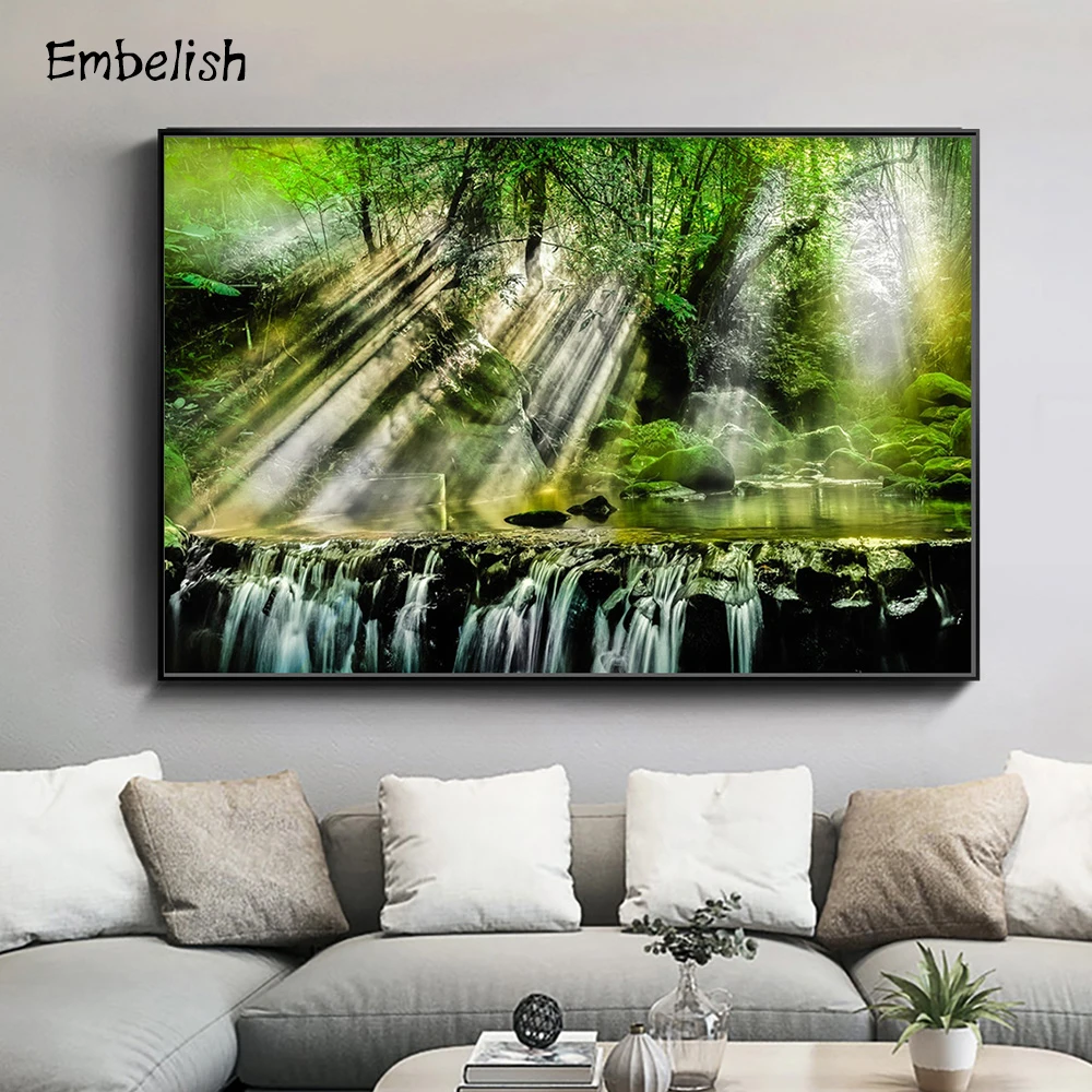 1 Pieces Waterfall Sunrise Landscape Pictures For Living Room Modern Home Decor Wall Posters HD Print Canvas Paintings
1 Pieces Waterfall Sunrise Landscape Pictures For Living Room Modern Home Decor Wall Posters HD Print Canvas Paintings
