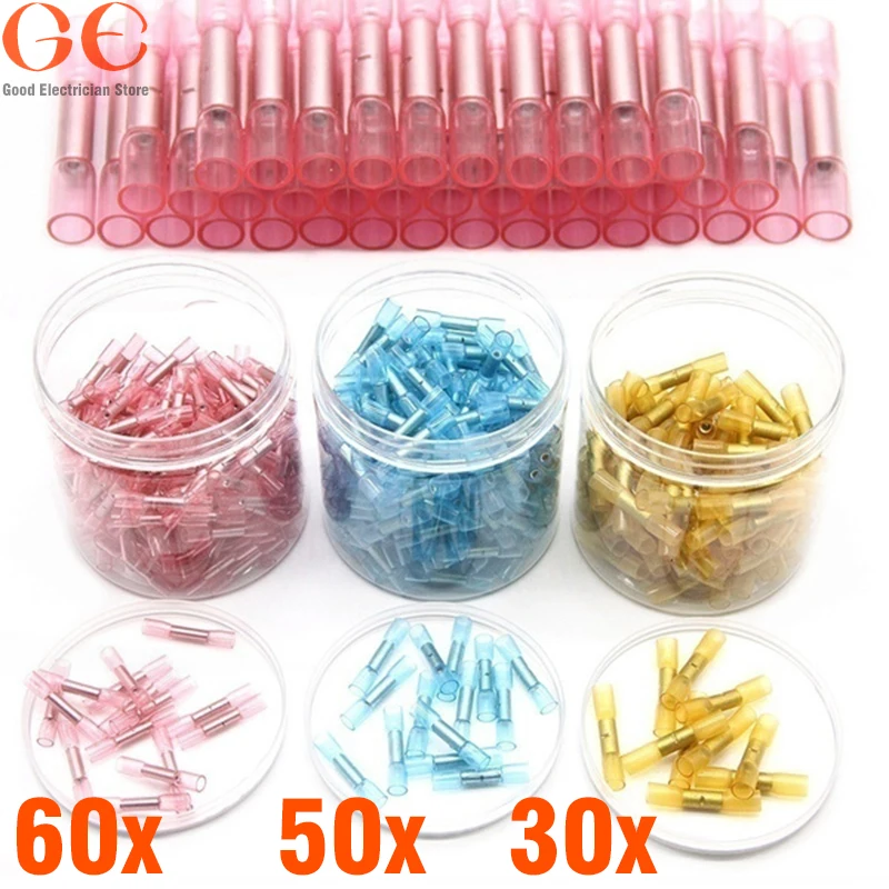 140PCS Assorted Fullly Insulated Heat Shrink Butt Splice Connectors Waterproof Crimp Terminals Soldering Sleeve Kit connectors
140PCS Assorted Fullly Insulated Heat Shrink Butt Splice Connectors Waterproof Crimp Terminals Soldering Sleeve Kit connectors