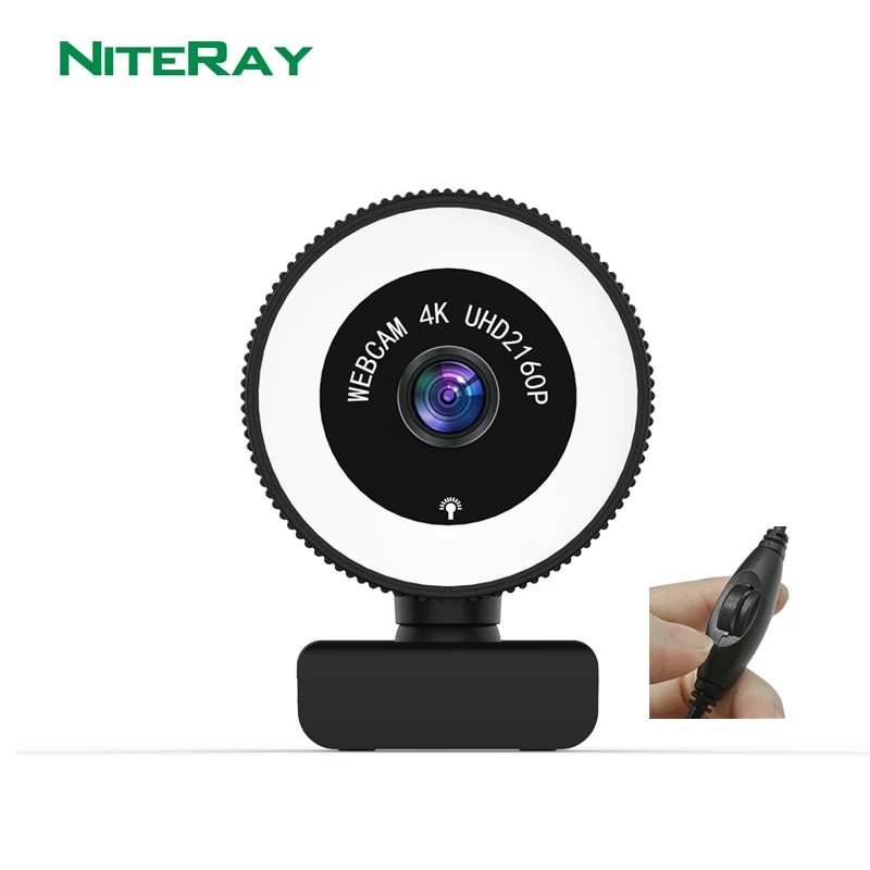4K HD Webcam Built-in Digital Microphone 360-Degree Rotation Free Adjustment Built-in Light for PC, Etc - 2160P
4K HD Webcam Built-in Digital Microphone 360-Degree Rotation Free Adjustment Built-in Light for PC, Etc - 2160P