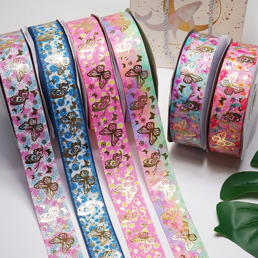 DIY 1.5"(38mm) Cartoon Butterfly Gold Foil Printed Grosgrain Ribbon For Craft Supplies Sewing Accessories 50 Yards. L1203382
DIY 1.5"(38mm) Cartoon Butterfly Gold Foil Printed Grosgrain Ribbon For Craft Supplies Sewing Accessories 50 Yards. L1203382
