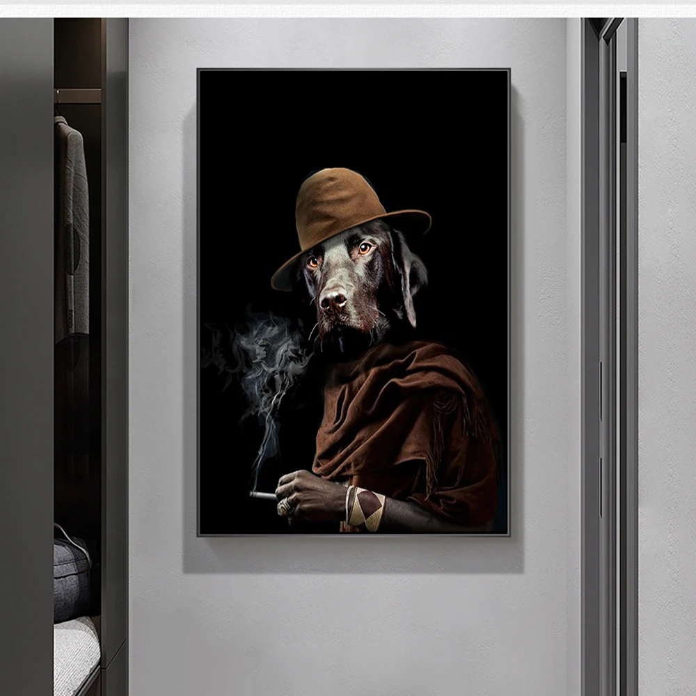 Funny Art Retro Dog In A Hat Smoking Canvas Painting Poster Print Cuadros Wall Art for Living Room Home Decor (No Frame)
Funny Art Retro Dog In A Hat Smoking Canvas Painting Poster Print Cuadros Wall Art for Living Room Home Decor (No Frame)