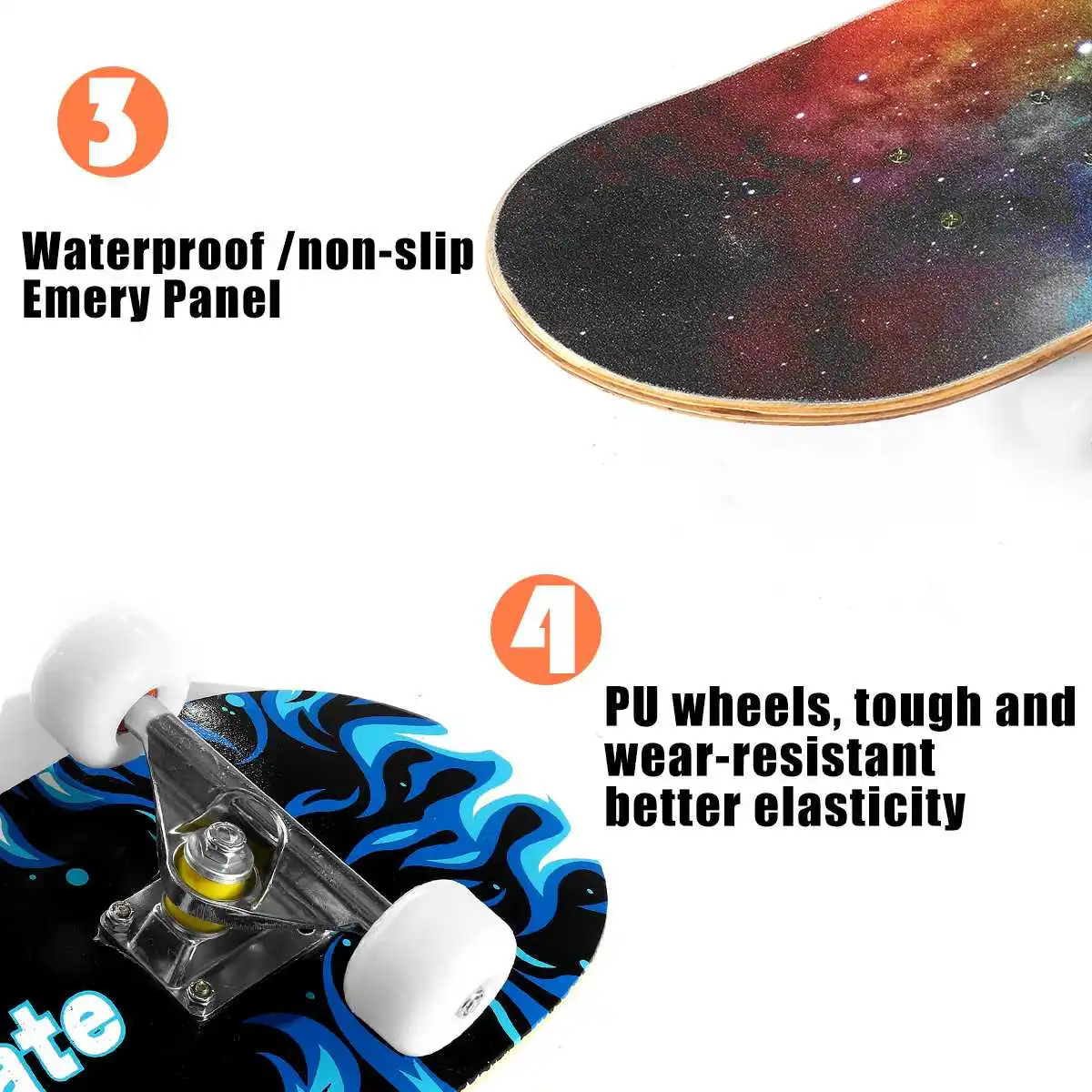 80x20cm Skateboard Cruiser Board Penny Board Retro Longboard Skate Graphic Galaxy Complete Boy Girl
80x20cm Skateboard Cruiser Board Penny Board Retro Longboard Skate Graphic Galaxy Complete Boy Girl