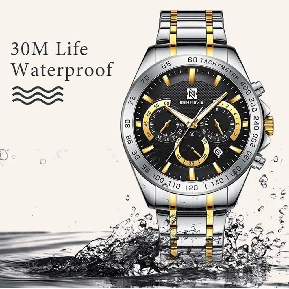 Men’s Watches Fashion Business Stainless Steel Analog Quartz Watch Multifunction Chronograph Minimalist Waterproof Wrist Watch
Men’s Watches Fashion Business Stainless Steel Analog Quartz Watch Multifunction Chronograph Minimalist Waterproof Wrist Watch
