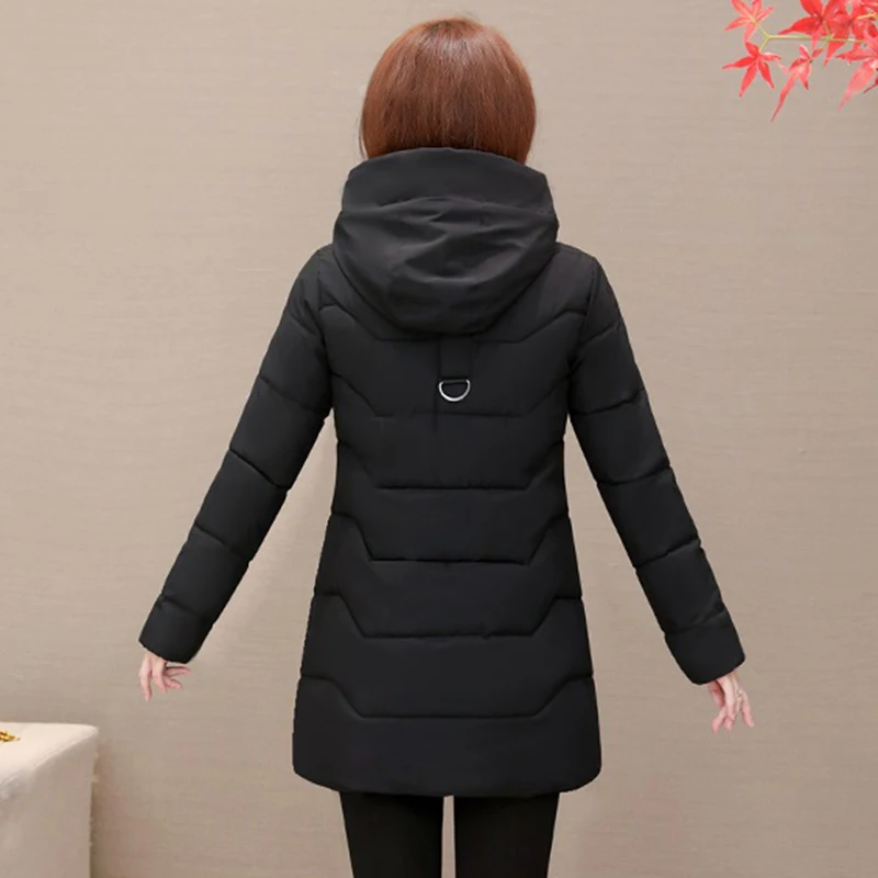 Parkas Winter Jacket Women's Jackets Mid-Long Hooded black Down Cotton Coats Thicken Keep Warm Coat Parker Snow Cotton Padded
Parkas Winter Jacket Women's Jackets Mid-Long Hooded black Down Cotton Coats Thicken Keep Warm Coat Parker Snow Cotton Padded