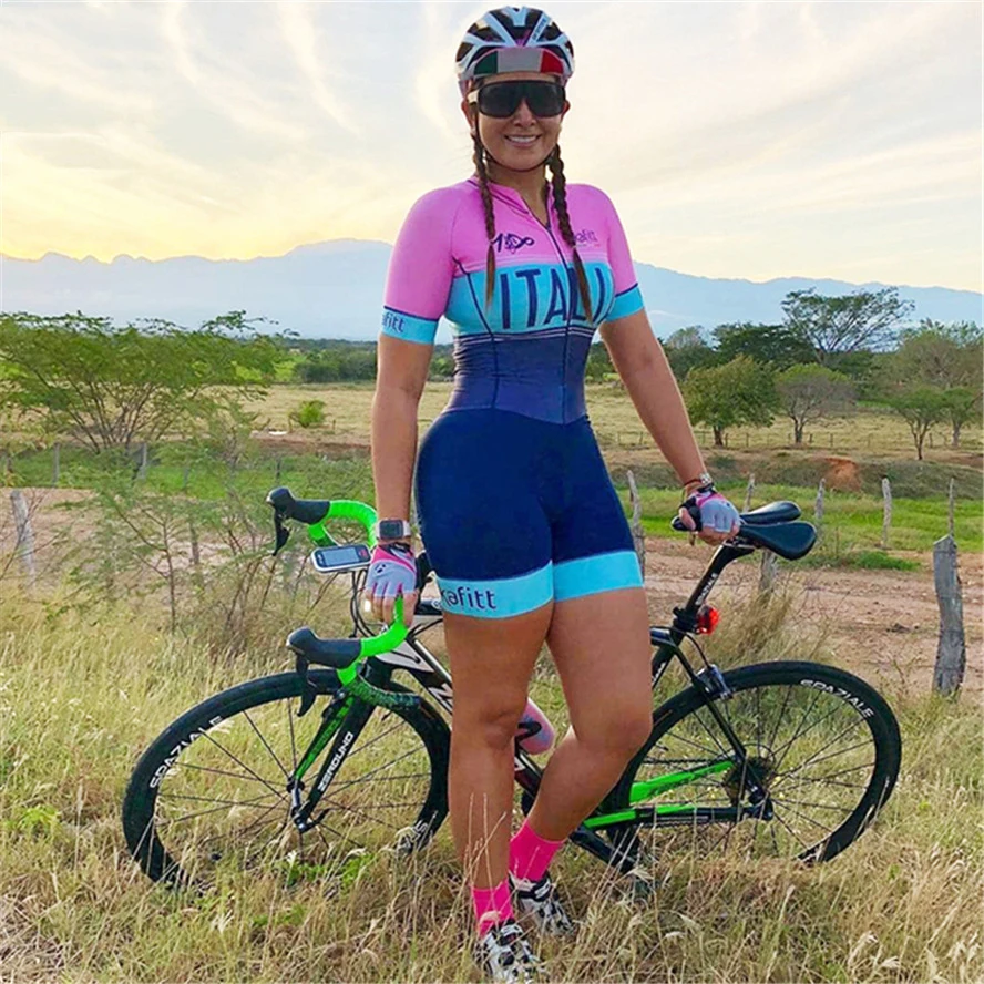 New Fashion Cycling Jersey Suit Women's Triathlon Racing Team Jersey Sexy Jumpsuit Women's Tight-Fitting Jersey Custom-Made
New Fashion Cycling Jersey Suit Women's Triathlon Racing Team Jersey Sexy Jumpsuit Women's Tight-Fitting Jersey Custom-Made