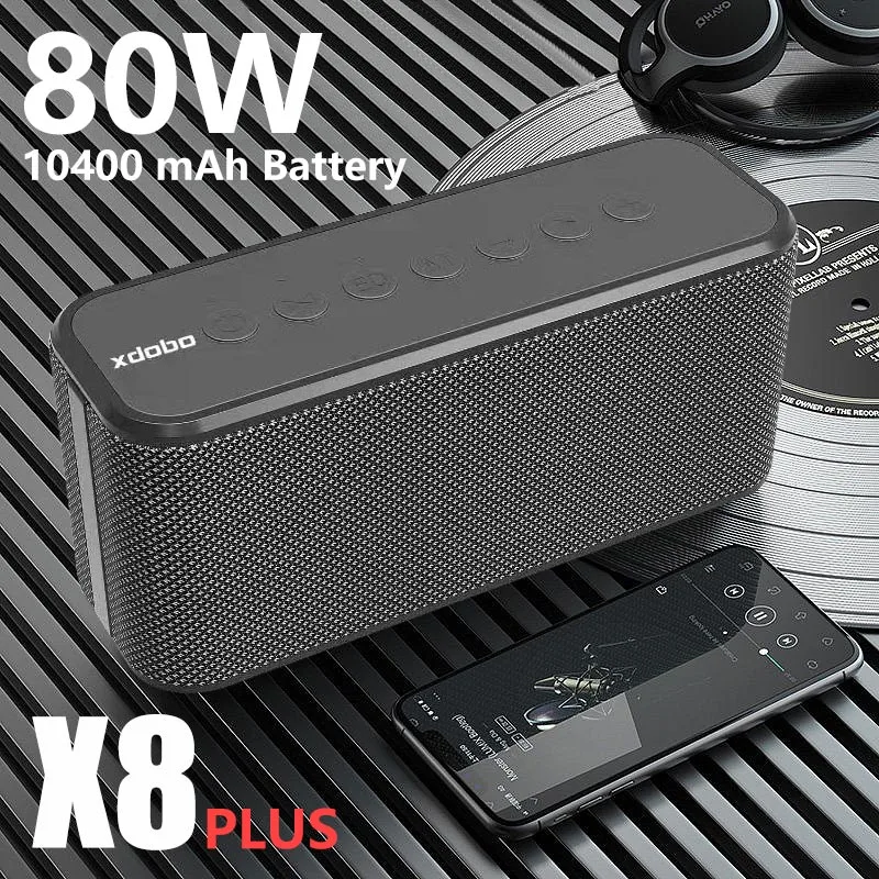 80W High-power Portable Bluetooth Speaker X8 Plus Wireless Sound Bar Deep Bass Sound Column TWS Subwoofer Music Center Boombox
80W High-power Portable Bluetooth Speaker X8 Plus Wireless Sound Bar Deep Bass Sound Column TWS Subwoofer Music Center Boombox