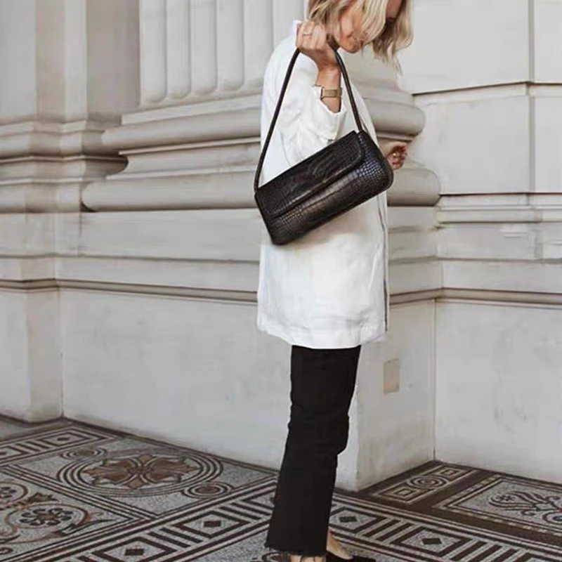 2020 Fashion Crocodile Pattern Baguette Bags PU Leather Shoulder Bags For Women Handbags Design Luxury Female Travel Hand Bag
2020 Fashion Crocodile Pattern Baguette Bags PU Leather Shoulder Bags For Women Handbags Design Luxury Female Travel Hand Bag
