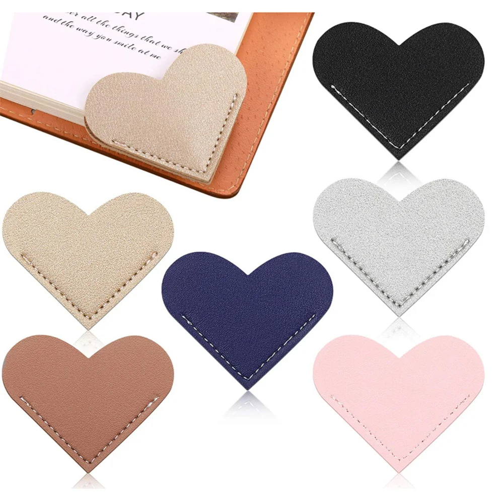 Creative PU Leather Heart Bookmark Creative Book Corner Protective Cover Bookworm Present for Book Lover School Student Supplies
Creative PU Leather Heart Bookmark Creative Book Corner Protective Cover Bookworm Present for Book Lover School Student Supplies