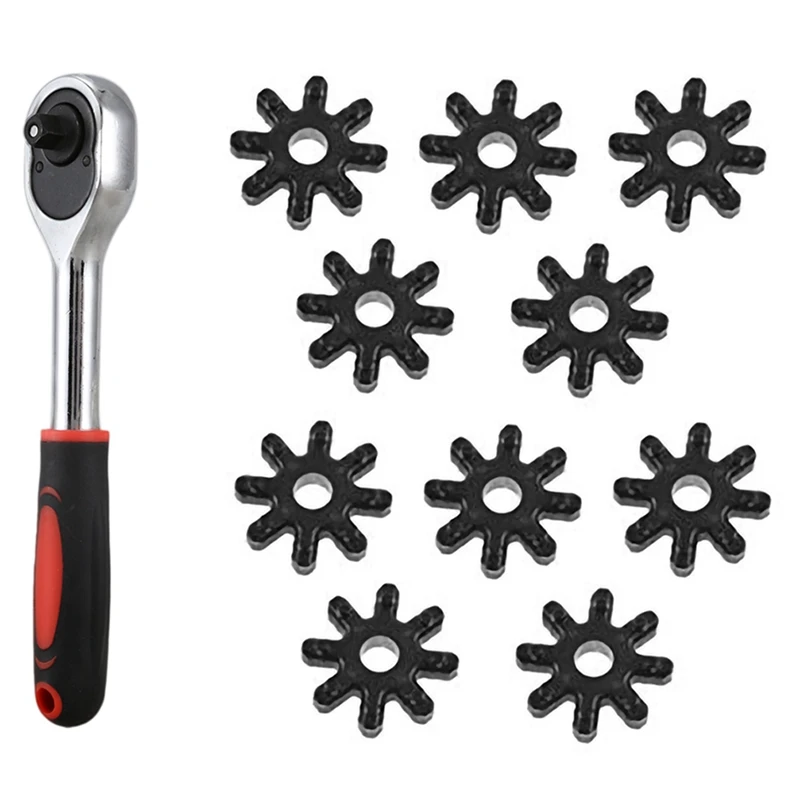 1 шт. 6,35 мм 24-зубчатый хромованадиевый Трещоточный ключ и 10 шт. гибких муфтов рулевого механизма для Hyundai Elantra Kia 
1 шт. 6,35 мм 24-зубчатый хромованадиевый Трещоточный ключ и 10 шт. гибких муфтов рулевого механизма для Hyundai Elantra Kia