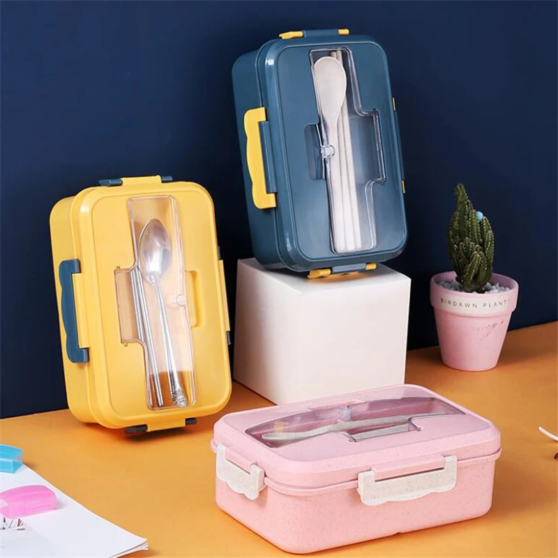 Microwave Lunch Box Wheat Straw Dinnerware with Spoon Chopsticks Food Storage Container Children Kids School Office Bento Box
Microwave Lunch Box Wheat Straw Dinnerware with Spoon Chopsticks Food Storage Container Children Kids School Office Bento Box