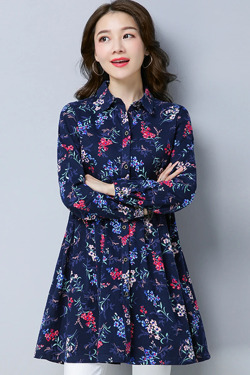 2020 spring new shirt ladies floral print cotton jacket long paragraph skirt small shirt large size shirt
2020 spring new shirt ladies floral print cotton jacket long paragraph skirt small shirt large size shirt