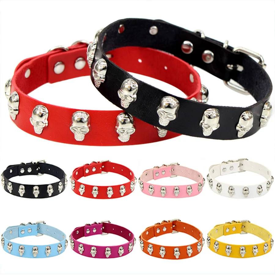 Cat Collar with Skeleton Safety Cat Collars Gothic Puppy Dog PU Collar for Cats Small Dogs Kittens Solid Pet Collar Chihuahua
Cat Collar with Skeleton Safety Cat Collars Gothic Puppy Dog PU Collar for Cats Small Dogs Kittens Solid Pet Collar Chihuahua