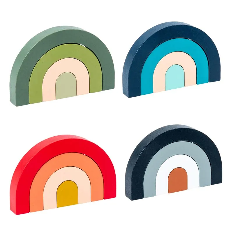 New Rainbow Building Blocks Wooden Toys Nordic style Wood Stacker Baby Toy Color Cognitive Children Montessori Educational Toys
New Rainbow Building Blocks Wooden Toys Nordic style Wood Stacker Baby Toy Color Cognitive Children Montessori Educational Toys