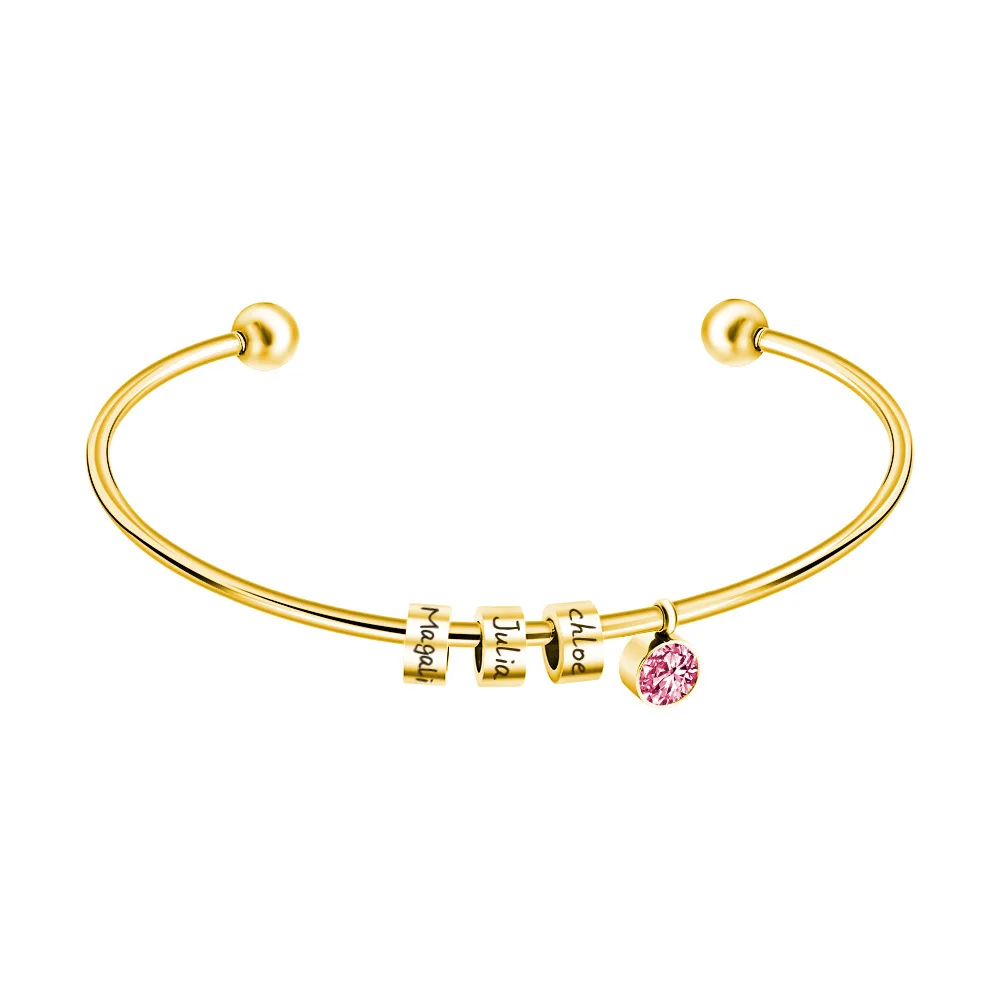 Personalized Beads NameBracelet Custom Engraved Women Letters Bracelets Bangles Stainless Steel Gold Jewelry Gift Accessories
Personalized Beads NameBracelet Custom Engraved Women Letters Bracelets Bangles Stainless Steel Gold Jewelry Gift Accessories