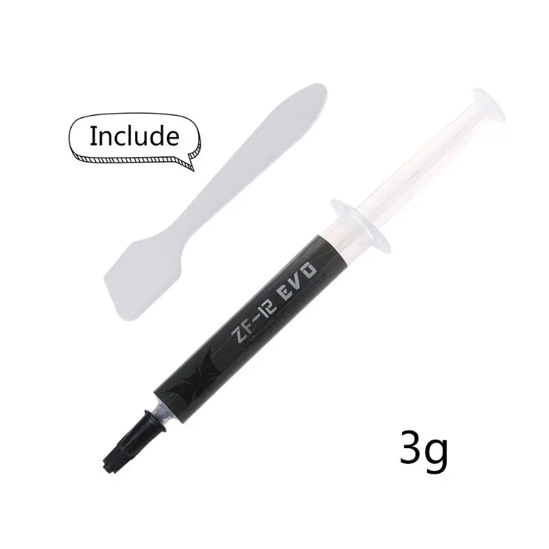 B2RC ZF-EVO 13.5W/m k High Performance Thermal Grease Conductive Paste for processor CPU GPU IC Cooler Fan Heatsink Plaster
B2RC ZF-EVO 13.5W/m k High Performance Thermal Grease Conductive Paste for processor CPU GPU IC Cooler Fan Heatsink Plaster