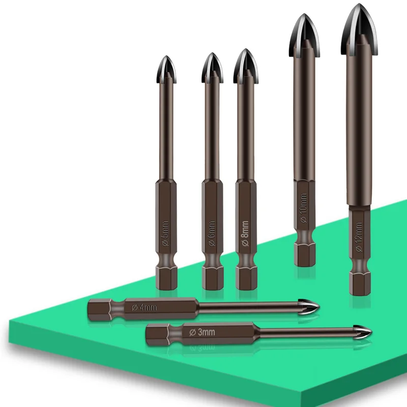 Cross Hex Tile Bits Glass Ceramic Concrete Hole Opener Alloy Triangle Drill Size 3mm 4mm 5mm 6mm 7mm 8mm 10mm 12mm
Cross Hex Tile Bits Glass Ceramic Concrete Hole Opener Alloy Triangle Drill Size 3mm 4mm 5mm 6mm 7mm 8mm 10mm 12mm