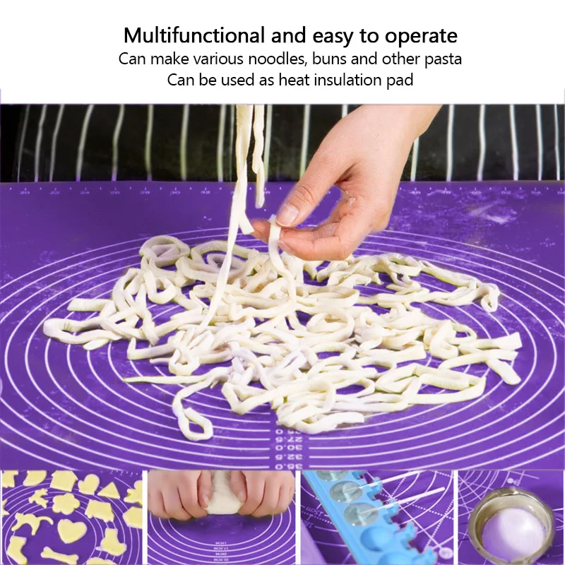Kitchen Household Silicone Non-Stick Mat Thickening Flour Rolling Mat Kneading Mat Baking Pastry Roll Mat Pastry Pizza Antidirty
Kitchen Household Silicone Non-Stick Mat Thickening Flour Rolling Mat Kneading Mat Baking Pastry Roll Mat Pastry Pizza Antidirty