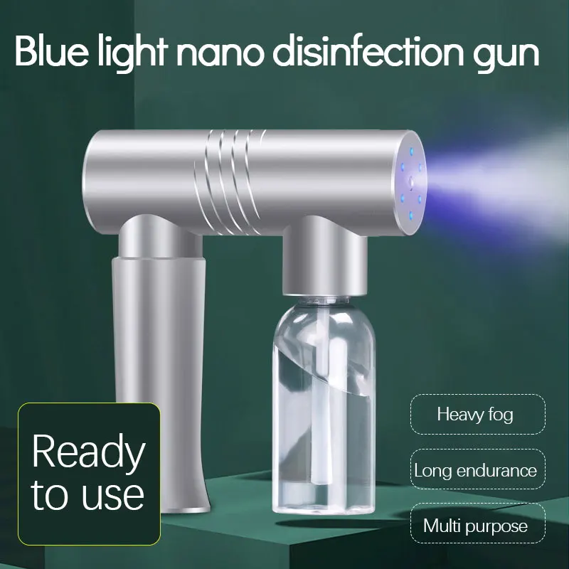 Беспроводной дезинфицирующий распылитель, паровой распылитель Nano Blue светильник, Портативный стерилизатор, распылитель с питанием от USB
Беспроводной дезинфицирующий распылитель, паровой распылитель Nano Blue светильник, Портативный стерилизатор, распылитель с питанием от USB