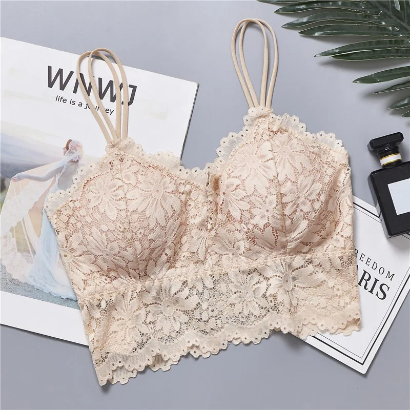 Women Lace Sexy Beauty Back Wire Free Strap Bra Female White Daily Casual Seamless Bras Bralette Hot Sale
Women Lace Sexy Beauty Back Wire Free Strap Bra Female White Daily Casual Seamless Bras Bralette Hot Sale