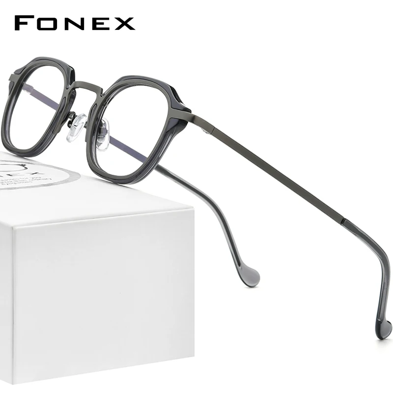 FONEX Acetate Titanium Eyeglasses Men 2022 New Retro Vintage Square Prescription Glasses Frame Optical Spectacles Eyewear MOP7
FONEX Acetate Titanium Eyeglasses Men 2022 New Retro Vintage Square Prescription Glasses Frame Optical Spectacles Eyewear MOP7