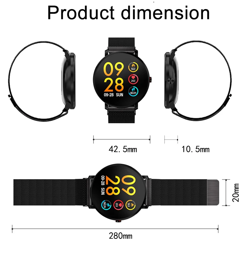 Smart Watch 1.3 Inch Full Touch Men Heart Rate Blood Pressure Monitor Fitness Tracker IP68 Waterproof Smartwatch K9 Pro
Smart Watch 1.3 Inch Full Touch Men Heart Rate Blood Pressure Monitor Fitness Tracker IP68 Waterproof Smartwatch K9 Pro