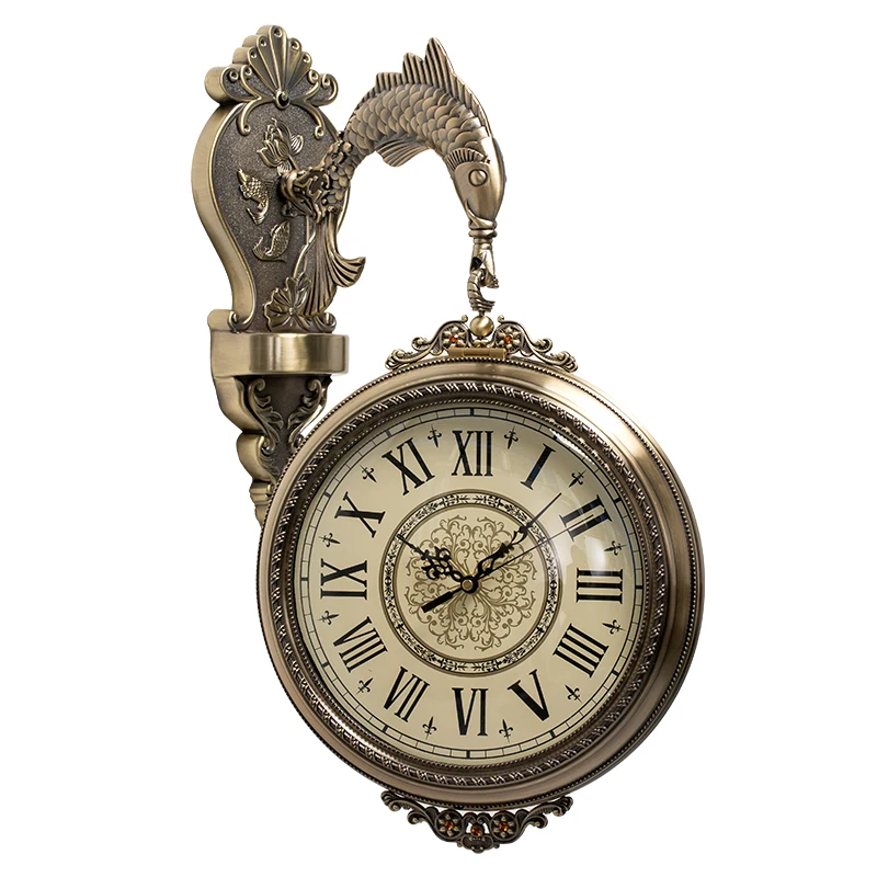 FQ Американский и Европейский стиль доступные роскошные стильные счастливые карпы двусторонние настенные часы 
FQ Американский и Европейский стиль доступные роскошные стильные счастливые карпы двусторонние настенные часы