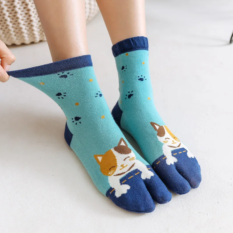 5 Pairs Two-toed Socks Female Cotton Autumn Winter Thick Cartoon Animal Sweat Toe Socks Japanese Kawaii Socks Women
5 Pairs Two-toed Socks Female Cotton Autumn Winter Thick Cartoon Animal Sweat Toe Socks Japanese Kawaii Socks Women