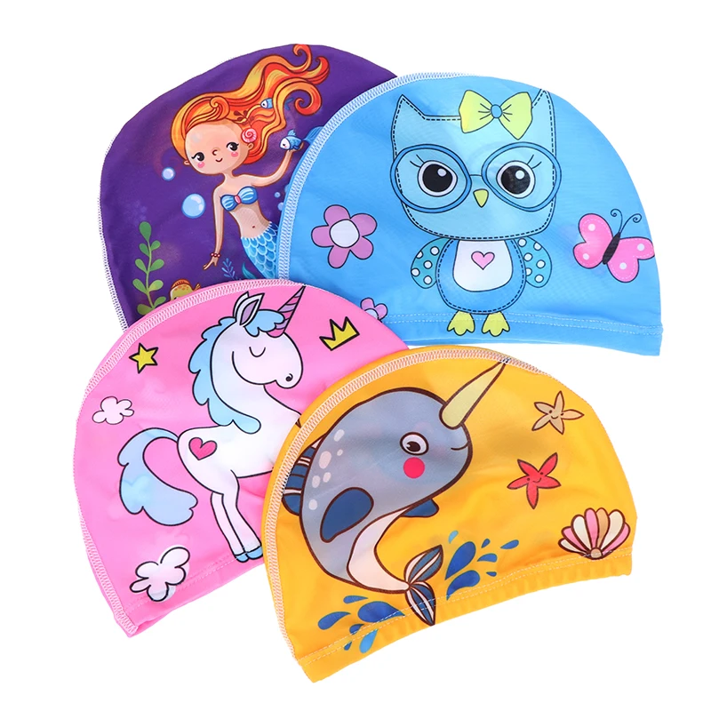 

2-5Years для маленьких мальчиков и девочек плавательные шапочки для мальчиков Дети малышей пляжные купальные шапочки с героями мультфильмов п...