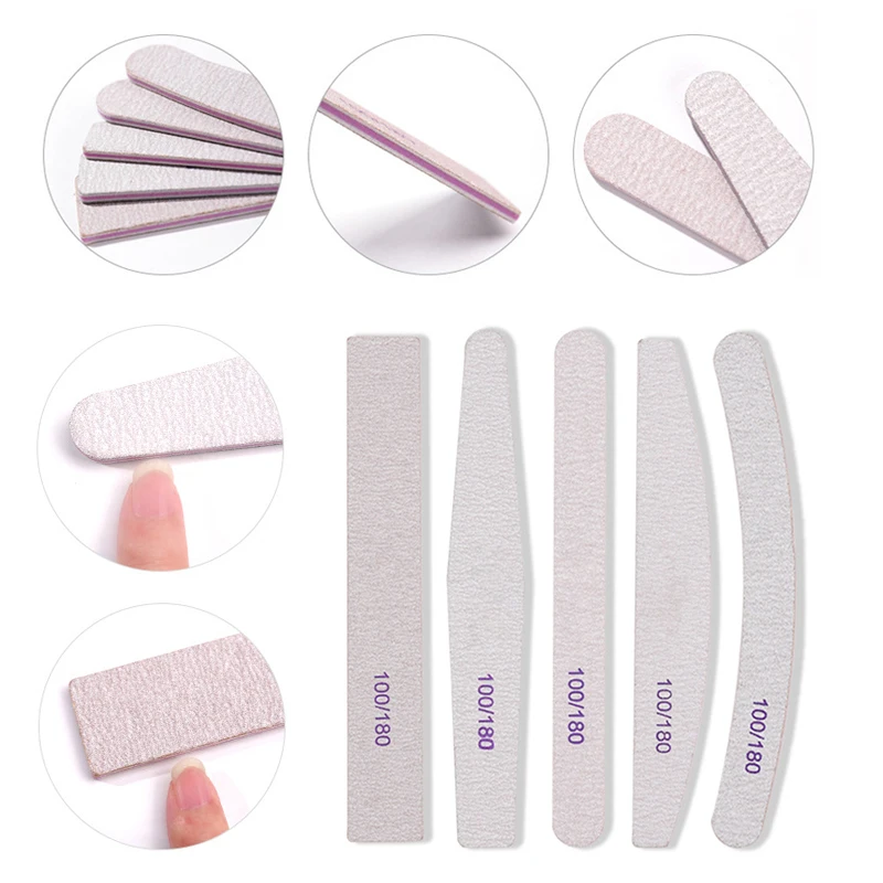 3/5Pcs Professional Nail File Sandpaper Strong Thick Nail Files Buffer for Manicure Sanding Half Moon File Nail Tools 100/180
3/5Pcs Professional Nail File Sandpaper Strong Thick Nail Files Buffer for Manicure Sanding Half Moon File Nail Tools 100/180