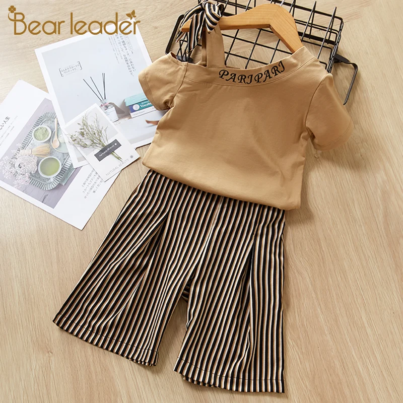 Bear Leader Girls Clothing Set 2021 Girls New White Sling Top + Pink Wide Stripe Pants 2pcs Set Girls Clothes Suit Kids clothes
Bear Leader Girls Clothing Set 2021 Girls New White Sling Top + Pink Wide Stripe Pants 2pcs Set Girls Clothes Suit Kids clothes