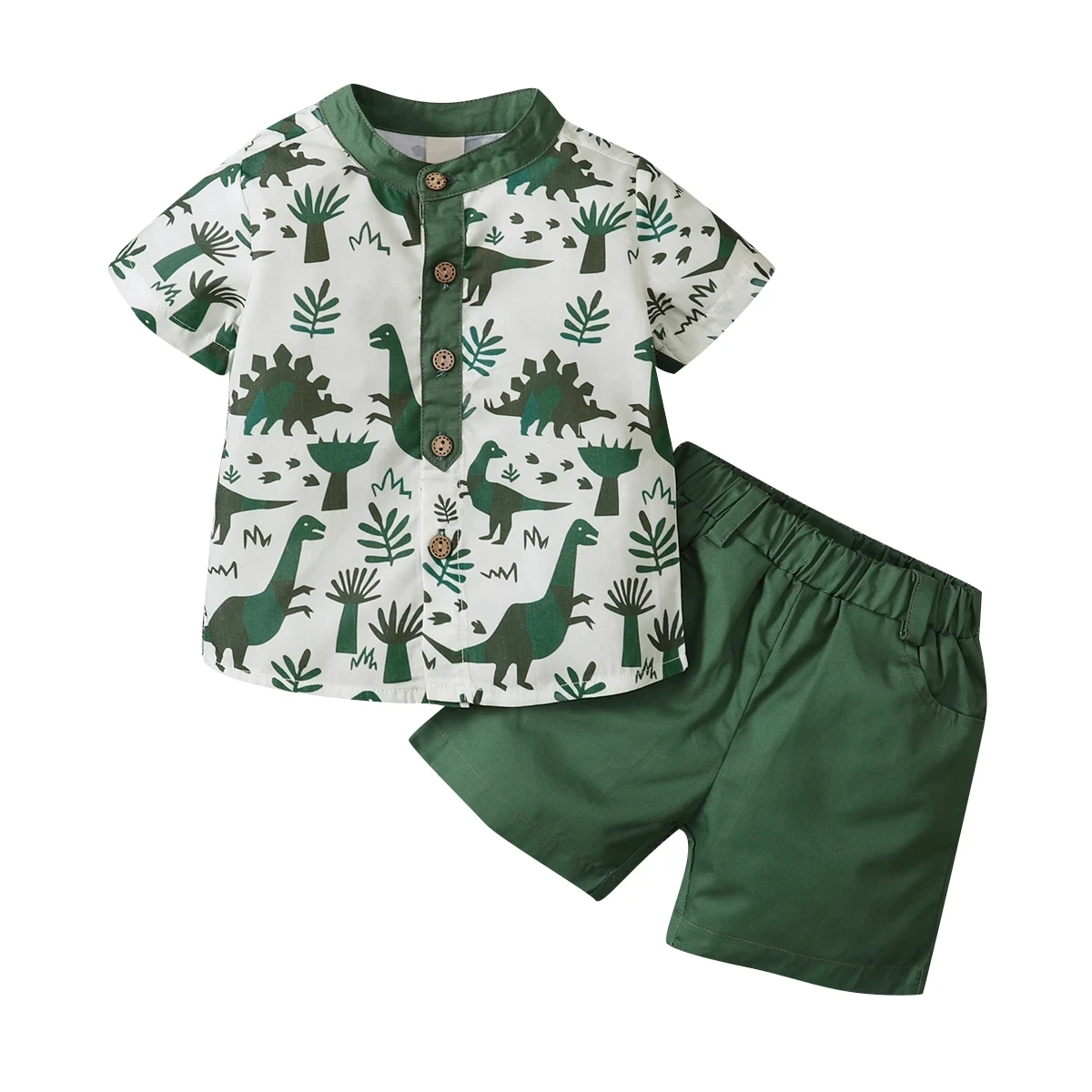 2021 0-5Y Toddler Baby Boy Clothing Gentleman 2pcs Cartoon Dinosaur Short Sleeve Button Down Shirt+Elastic Waist Shorts Set 2pcs
2021 0-5Y Toddler Baby Boy Clothing Gentleman 2pcs Cartoon Dinosaur Short Sleeve Button Down Shirt+Elastic Waist Shorts Set 2pcs