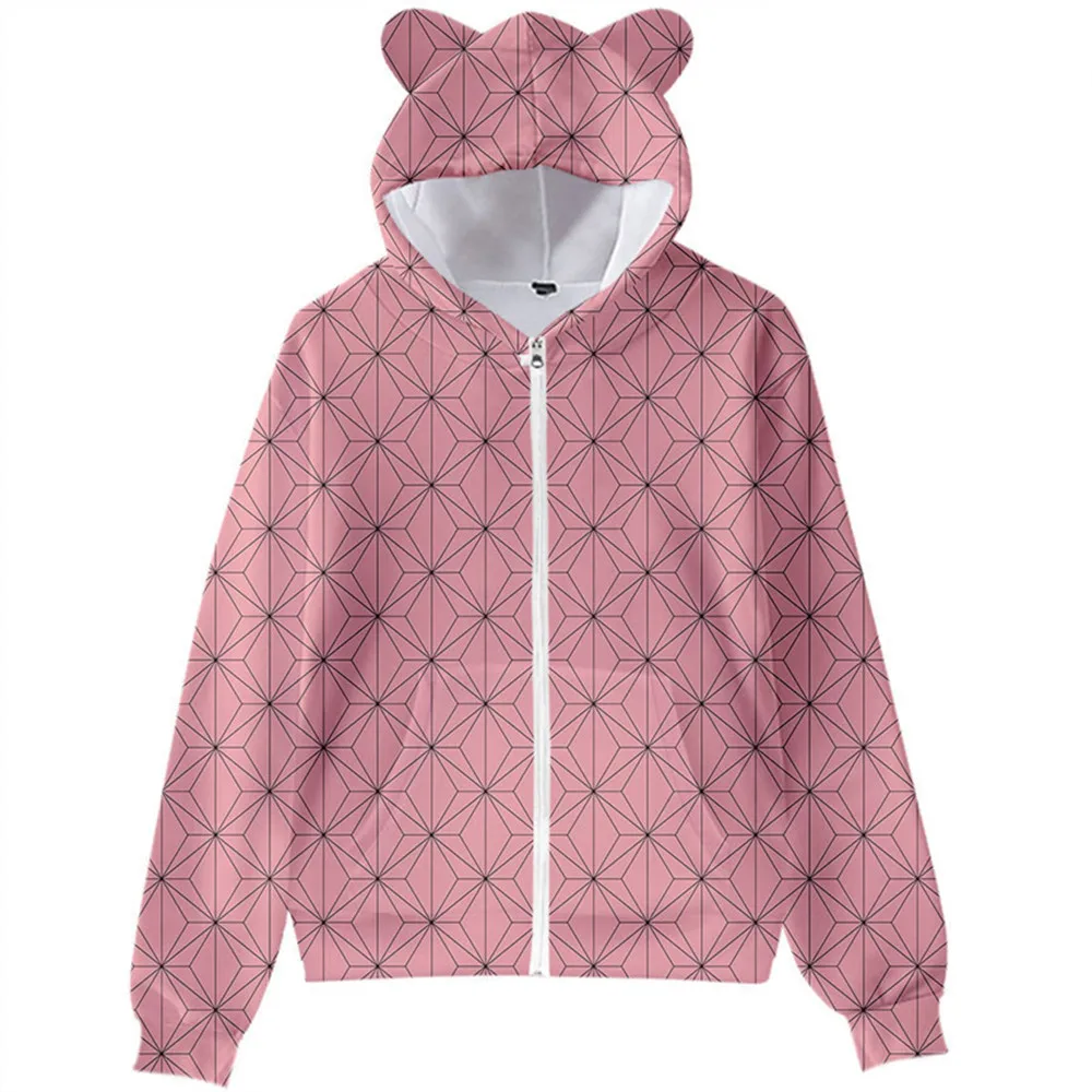 Personality Demon Slayer 3D Zipper Hoodie Anime Sweatshirts Children's Cat Ears Hooded Boys Girls Kimetsu No Yaiba Fall Hoody
Personality Demon Slayer 3D Zipper Hoodie Anime Sweatshirts Children's Cat Ears Hooded Boys Girls Kimetsu No Yaiba Fall Hoody