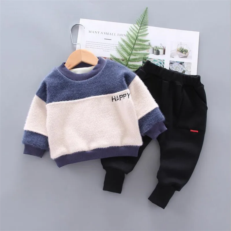 Casual Boys Winter Clothes Sets Kids Warm Outfits Thick Plus Velvet Long Sleeve Autumn Sport Suits Sweatshirt Set Child Clothing
Casual Boys Winter Clothes Sets Kids Warm Outfits Thick Plus Velvet Long Sleeve Autumn Sport Suits Sweatshirt Set Child Clothing