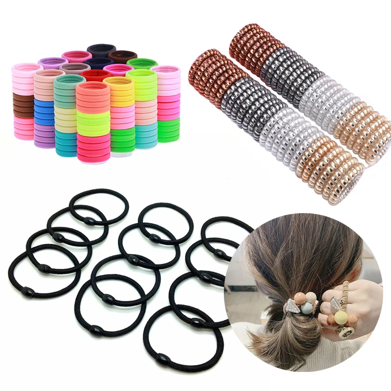 

Elastic Hair Rubber Band Rope Girls Scrunchies Braiding Hair Ties Gum Headwear Ornament Female Women Hair Accessories