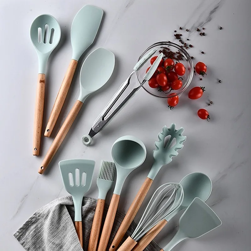 Silicone Cooking Utensils 12pcs/Set Non-stick Cookware Spatula Egg Beaters Wooden Handle Easy To Clean Kitchen Cooking Tool Set
Silicone Cooking Utensils 12pcs/Set Non-stick Cookware Spatula Egg Beaters Wooden Handle Easy To Clean Kitchen Cooking Tool Set