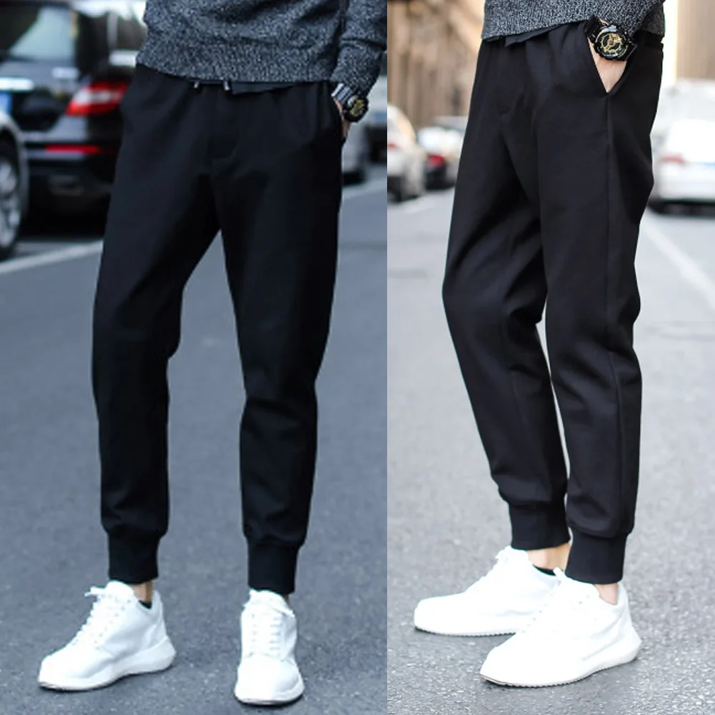 Новое поступление летние мужские брюки модные черные повседневные свободные
