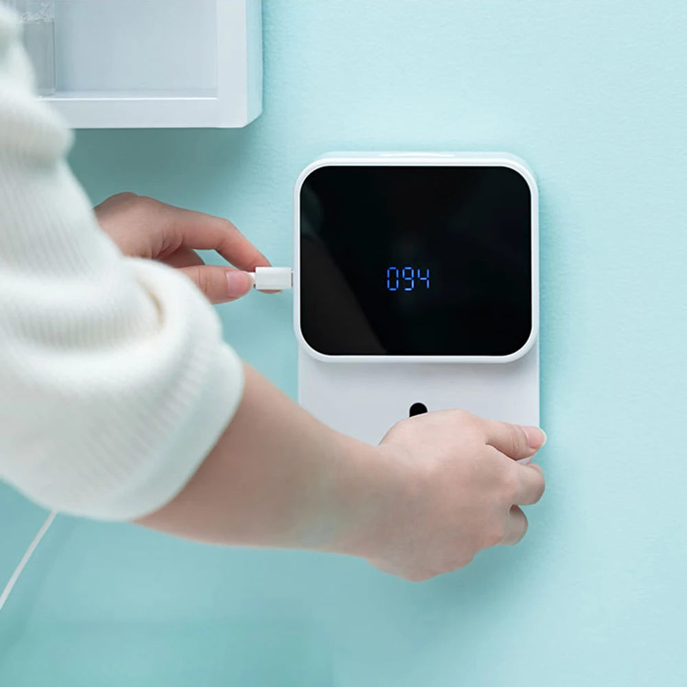 Wall-mount Induction Foam Soap Dispenser Sensor Hand Sanitizer LED Automatic IR Sterilizing Household Hotel Cleaner Necessities
Wall-mount Induction Foam Soap Dispenser Sensor Hand Sanitizer LED Automatic IR Sterilizing Household Hotel Cleaner Necessities