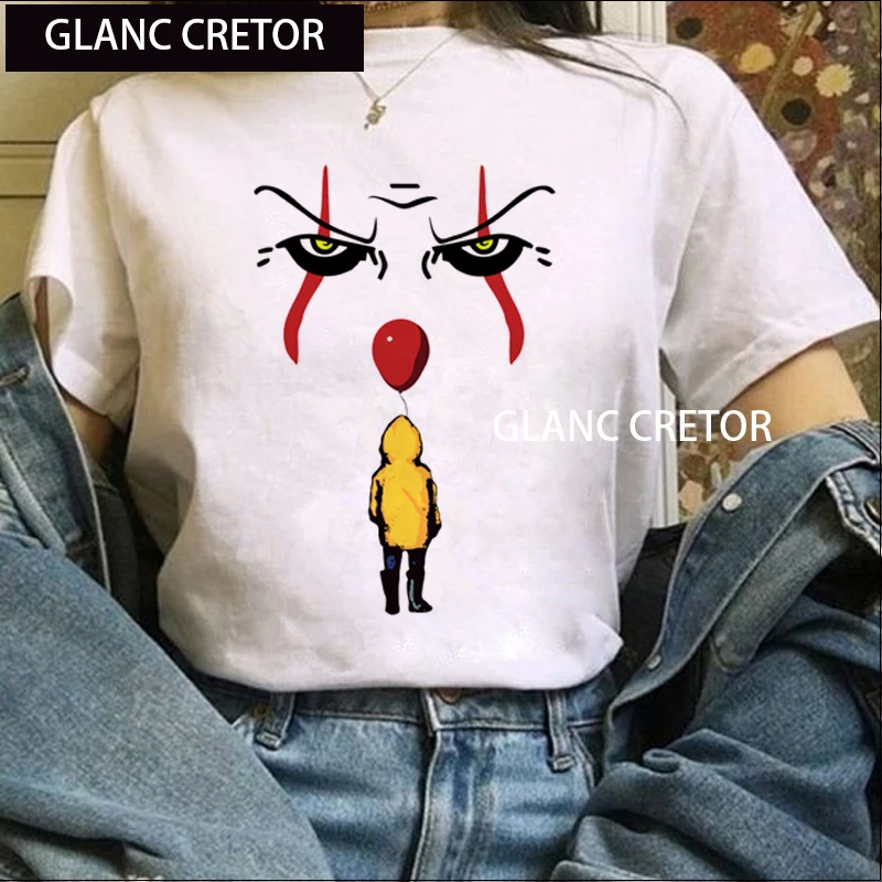 Halloween Pennywise Tshirt Hip Hop Top Tee Female Harajuku Horror T Shirt Women It Clowns Ullzang Funny Cartoon T-shirt
Halloween Pennywise Tshirt Hip Hop Top Tee Female Harajuku Horror T Shirt Women It Clowns Ullzang Funny Cartoon T-shirt
