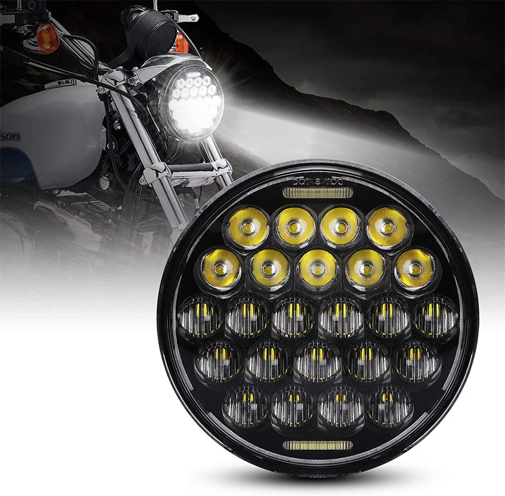 5.75 inch Motorcycle LED Headlight Round Moto Light Halo White DRL Angel Eyes for Dyna Sportster Softail 5 3/4" led Headlamp
5.75 inch Motorcycle LED Headlight Round Moto Light Halo White DRL Angel Eyes for Dyna Sportster Softail 5 3/4" led Headlamp