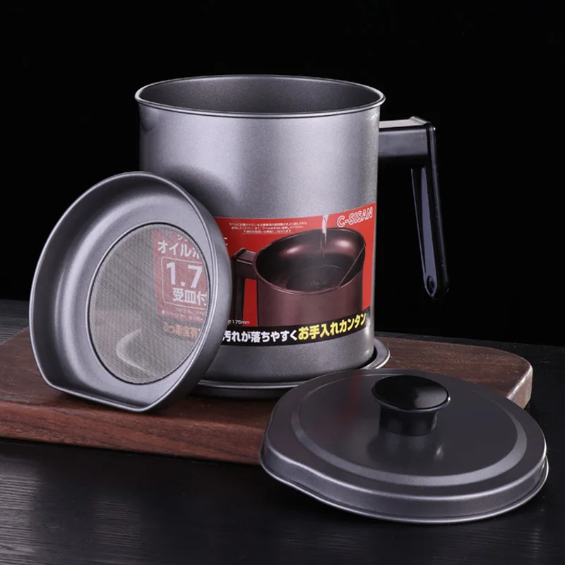 Oil Can Stainless Steel Filter Screen Kitchen Oil Storage Filter Artifact Household With Lid Lard Residue Oil Storage Tank
Oil Can Stainless Steel Filter Screen Kitchen Oil Storage Filter Artifact Household With Lid Lard Residue Oil Storage Tank