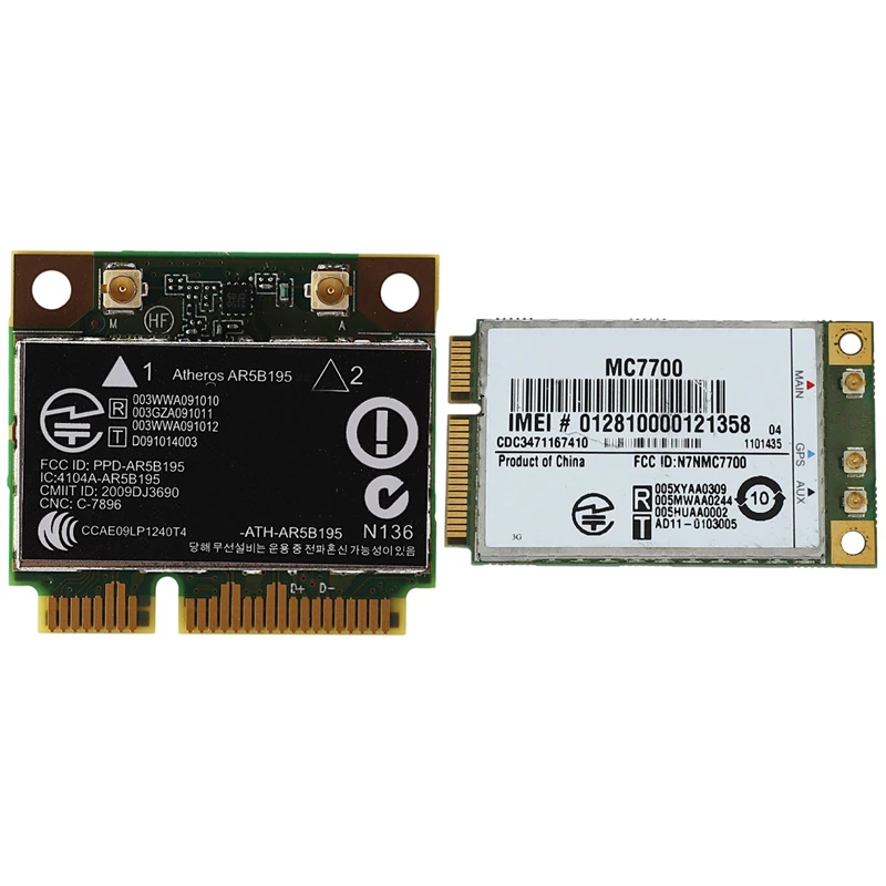 Разблокированная Беспроводная мини-карта MC7700 3G/4G WWAN для Sierra Airprime и AR9285 AR5B195 150M + BT3.0
Разблокированная Беспроводная мини-карта MC7700 3G/4G WWAN для Sierra Airprime и AR9285 AR5B195 150M + BT3.0