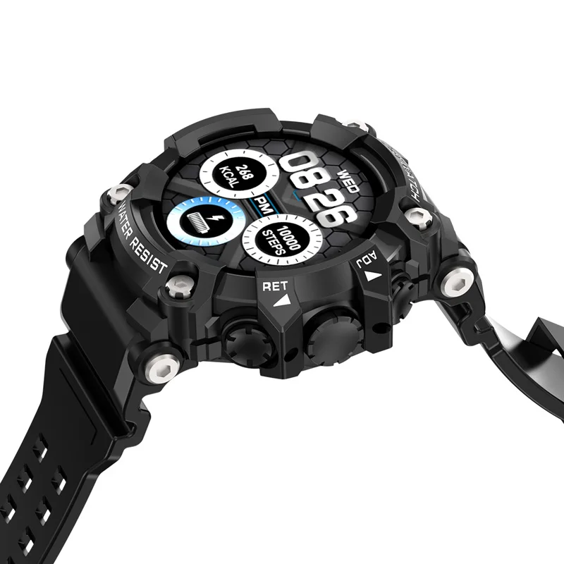 Comfortable T6 Three-Proof Smart Sports Watch, Bluetooth Connection To Mobile Phone IP68 Depth Waterproof/Shockproof/Dustproof
Comfortable T6 Three-Proof Smart Sports Watch, Bluetooth Connection To Mobile Phone IP68 Depth Waterproof/Shockproof/Dustproof