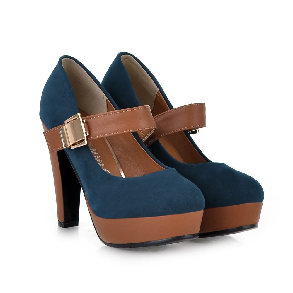 2021 Fashion Women High Heels Shoes Thick A Word Buckle Pumps Big Size 43 Women's Shoes Platform Colorblock Work Shoes
2021 Fashion Women High Heels Shoes Thick A Word Buckle Pumps Big Size 43 Women's Shoes Platform Colorblock Work Shoes
