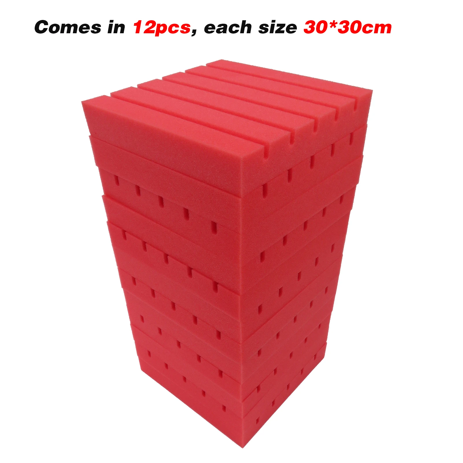 12pcs Acoustic Panels Acoustic Treatment Foam Sound Absorbing Foam Soundproof Noise-Canceling Foam Board 30*30*5cm
12pcs Acoustic Panels Acoustic Treatment Foam Sound Absorbing Foam Soundproof Noise-Canceling Foam Board 30*30*5cm