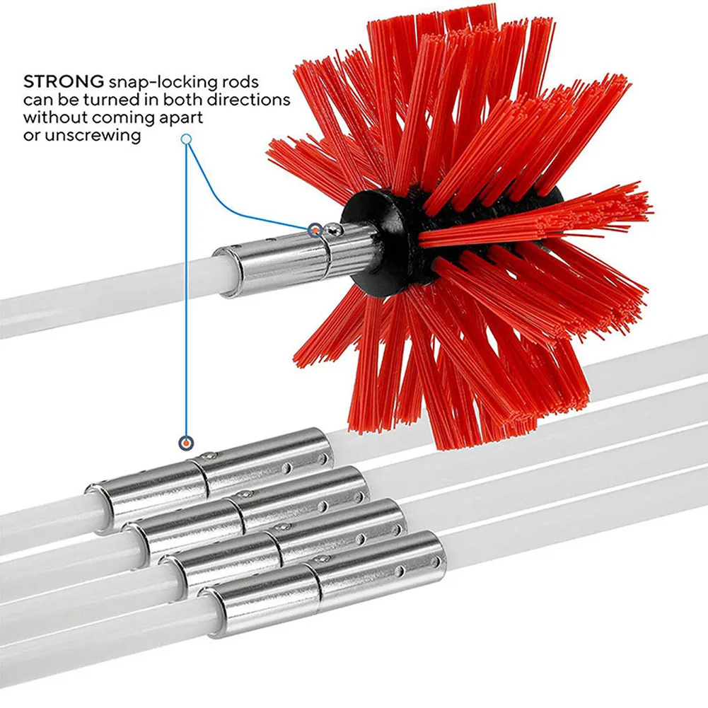 12 Pcs Flexible Long Rods With Flexible Cleaning Brush Kit For Chimney Fireplace Tube Stove Range Hood Cleaning Tool
12 Pcs Flexible Long Rods With Flexible Cleaning Brush Kit For Chimney Fireplace Tube Stove Range Hood Cleaning Tool