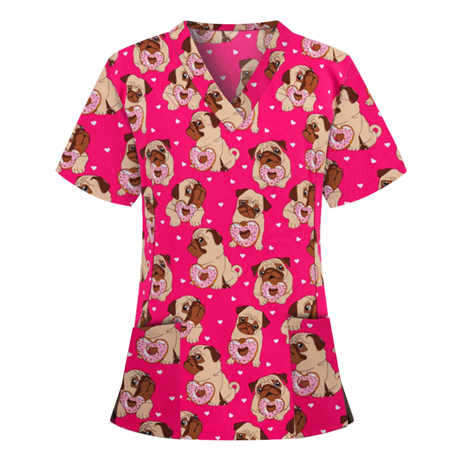 Women Top Animal Print Casual Short Sleeve V-neck Carer Working Uniform T-Shirt Top Plus Size Female Pullover Top Women Clothing
Women Top Animal Print Casual Short Sleeve V-neck Carer Working Uniform T-Shirt Top Plus Size Female Pullover Top Women Clothing